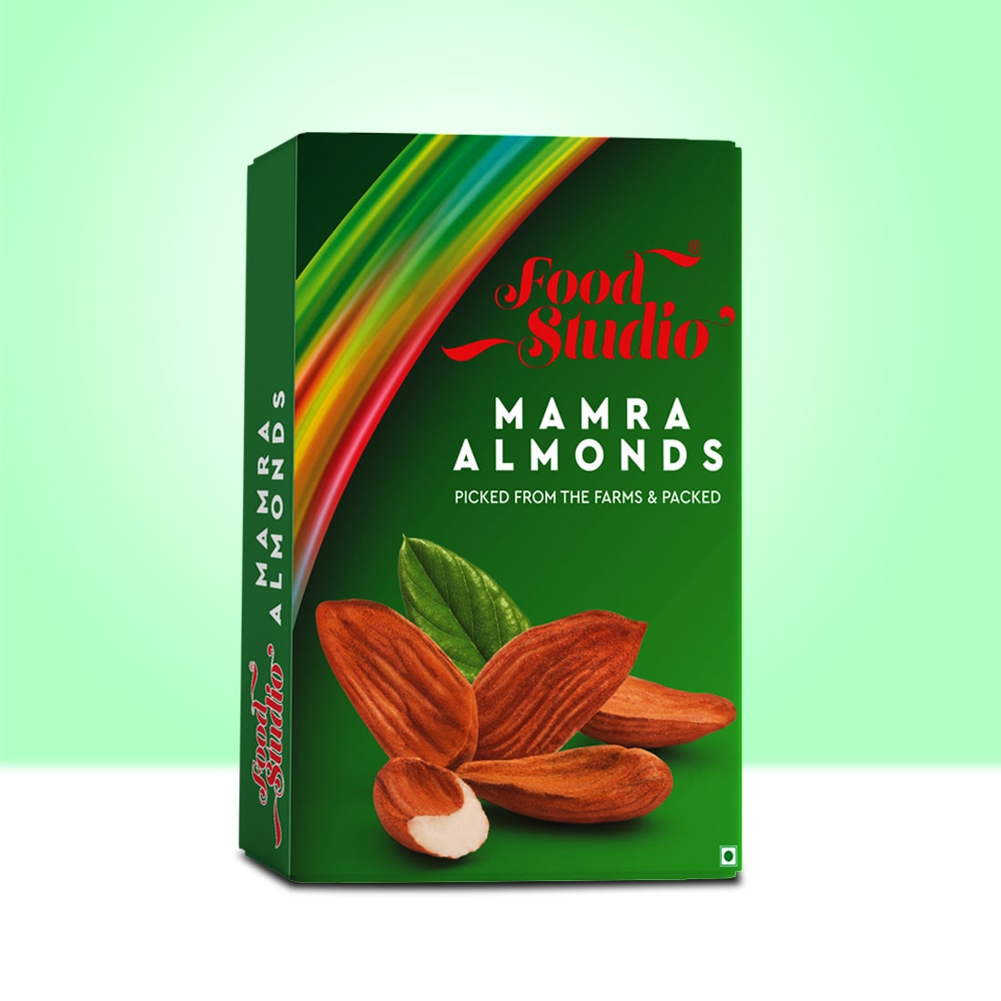 Food Studio Premium Raw Mamra Almonds Green Box | Premium Nuts