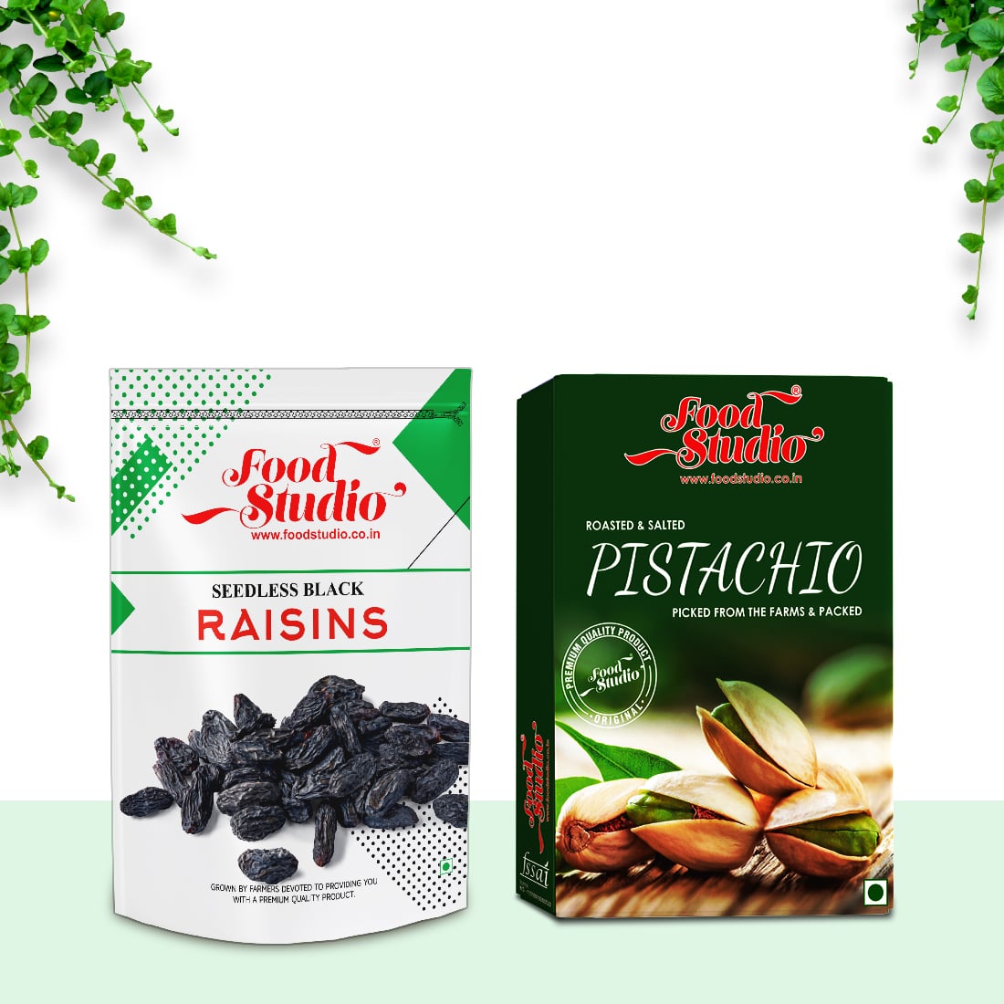 Premium Nuts & Dry Fruits Combo (Seedless Black Raisins & Pistachios 250g Each)