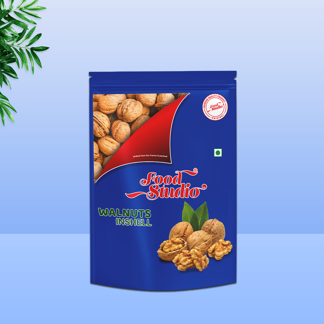 Food Studio Premium Inshell Walnuts Blue Pouch | Premium Walnuts